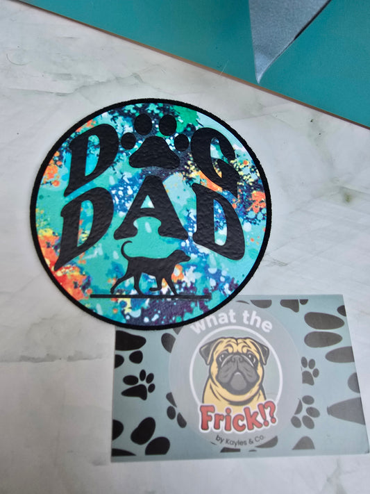 Felt Coaster with Cork Base - Dog Dad